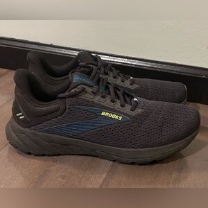 Brooks Anthem 6 Running Shoes Mens Black Blue Mesh Walking Sneakers Size 9
